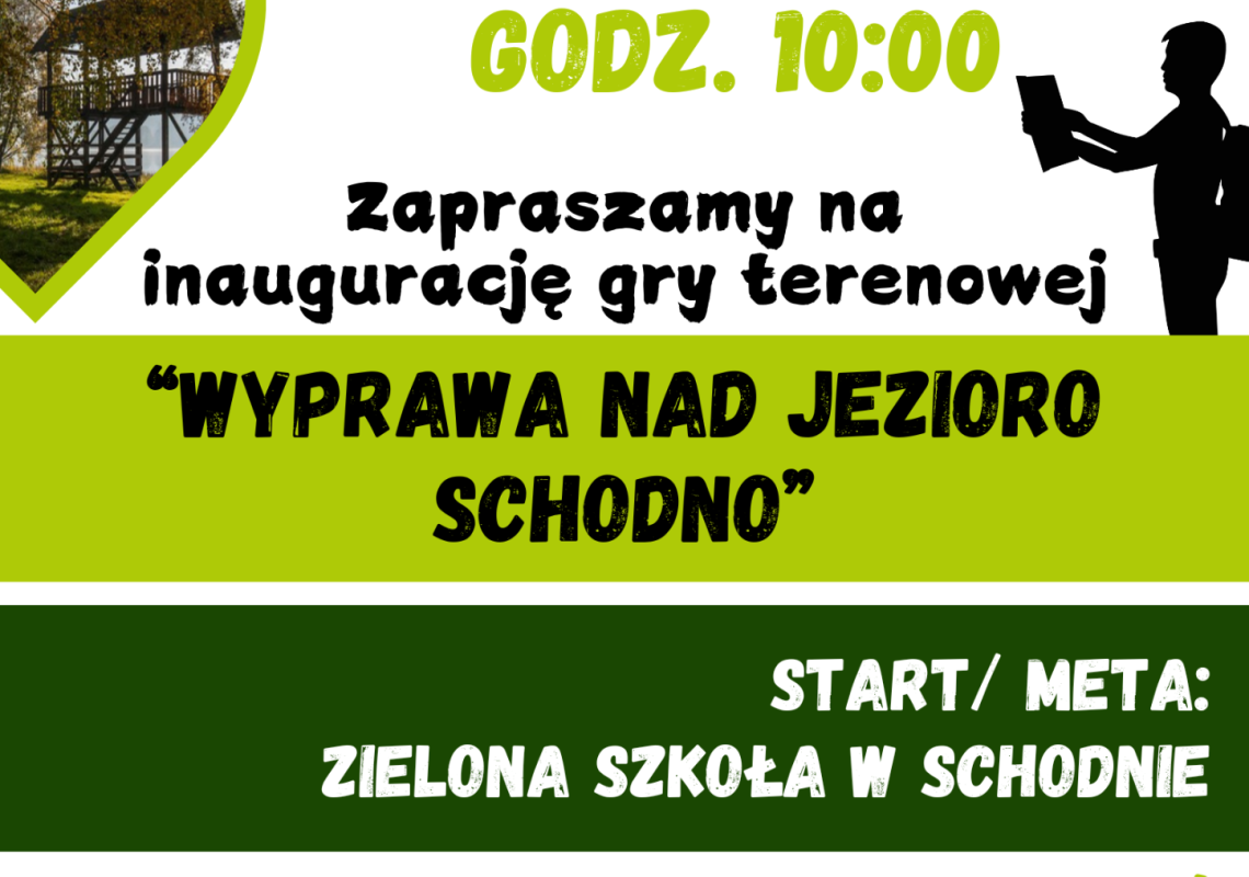 Plakat zapraszający na inaugurację questu do Schodna.