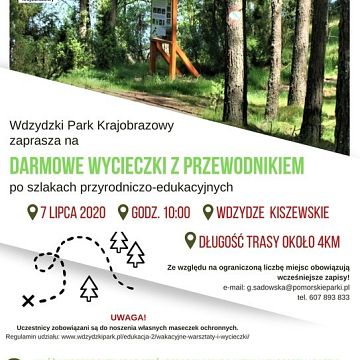Grafika Piesze wycieczki przyrodnicze z Wdzydzkim Parkiem Krajobrazowym