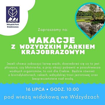 Grafika Wakacje z Wdzydzkim Parkiem Krajobrazowym