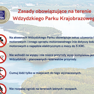 Turysto! Uszanuj zasady obowiązujące na terenie Wdzydzkiego Parku Krajobrazowego. grafika