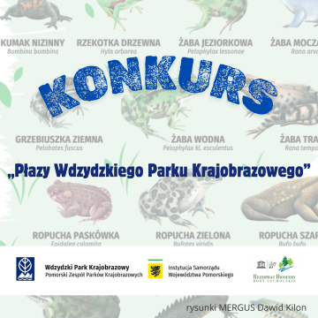 Konkurs "Płazy Wdzydzkiego Parku Krajobrazowego" - ZAPROSZENIE grafika