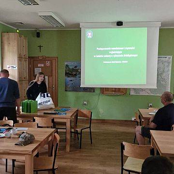 Grafika Ochrona ichtiofauny i wód Wdzydzkiego Parku Krajobrazowego.