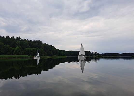 Widok na jezioro z żaglówkami, fot. M.Greinke