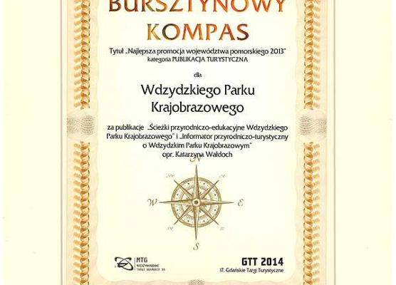 Wdzydzki Park Krajobrazowy laureatem konkursu  BURSZTYNOWY KOMPAS grafika