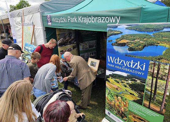 Widok na namiot Wdzydzkiego Parku Krajobrazowego.