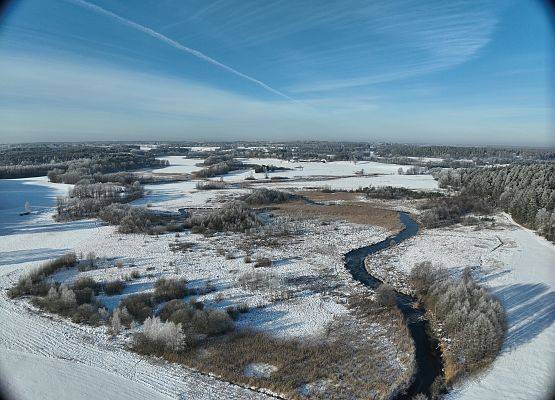 Rzeka Wda w okolicach Schodna fot. K.Libera Widok z lotu ptaka na rzekę Wda w okolicach Schodna